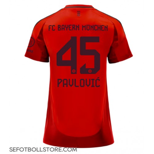 Bayern Munich Aleksandar Pavlovic #45 Replika Hemmatröja Dam 2024-25 Kortärmad